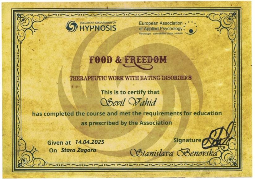 Certificat troubles alimentaires